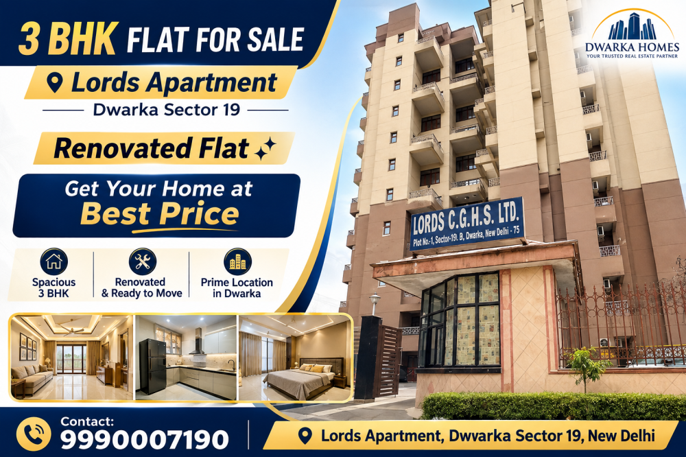 3 bhk flat for sale in Lords Apartment